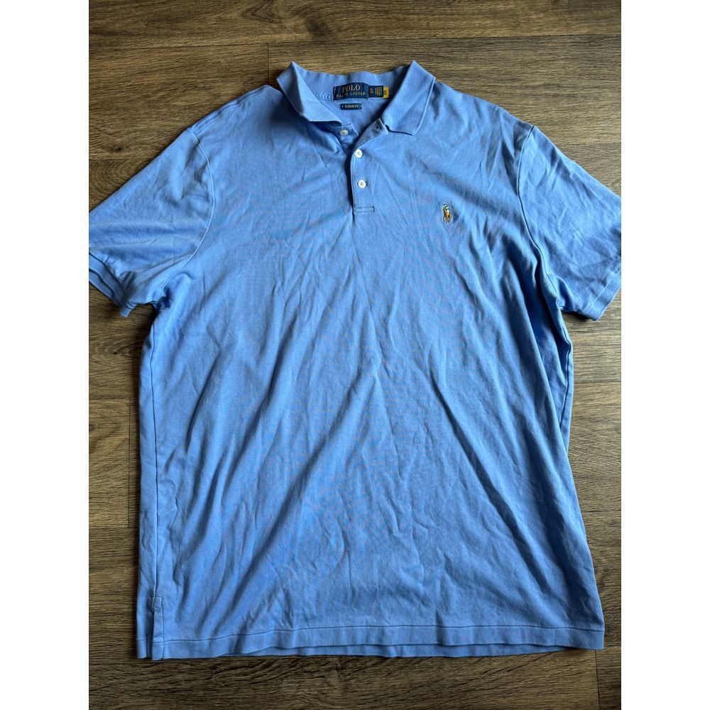 Polo Ralph Lauren Men's Soft Blue Collared Polo Shirt‎ Size XL